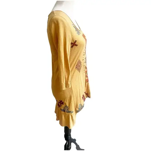 Johnny Was JWLA Tunic Top Women Size S Embroidered Southwest Aztec Boho Western