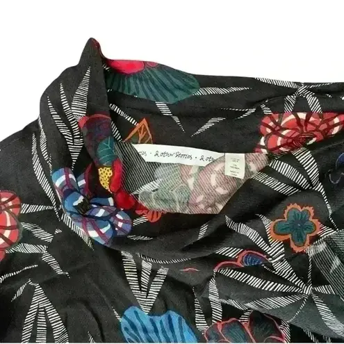 & Other Stories Beautiful & Other Stories Black Floral Dress. Tie neck, side zipper size US 8