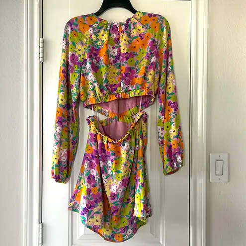 Sanctuary  Blouson Sleeve Floral Cut-Out Dress, NWT, Size S, Retail $129