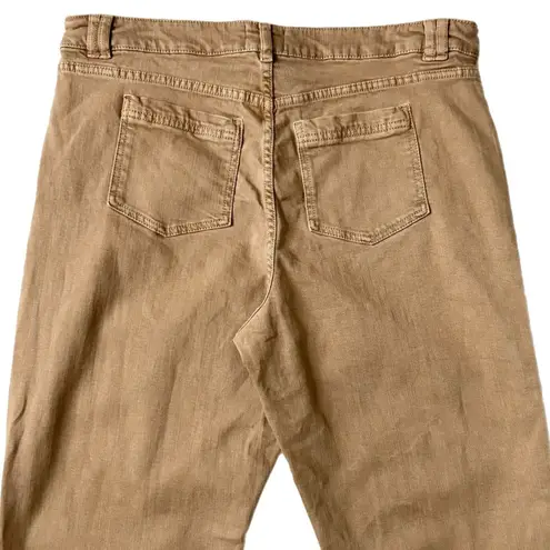 Sézane Sezane Manu Wide Leg Low Rise Pleated Trousers in Coffee Tan Size 46 FR 14 US