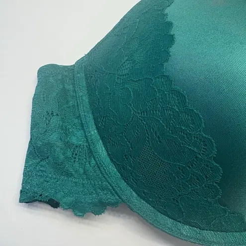City Chic Allure Push Up Satin Padded Underwire Boudoir Sexy Bra Size 42C Green