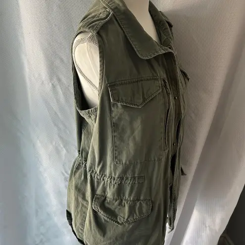 Fresh New York Olive Utility Vest – Streetwear Tactical Layer Green Size M