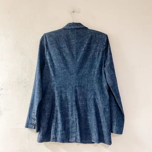 Evereve Alexa Jean Cotton Blazer in Blue Small