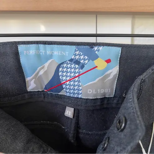 NWT PERFECT MOMENT Embroidered Denim Ski Pants Flawed Zipper Blue Size XS