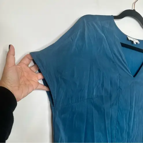 Universal Standard J. Crew x Cupro Lagenlook Dark Teal Maxi Dress