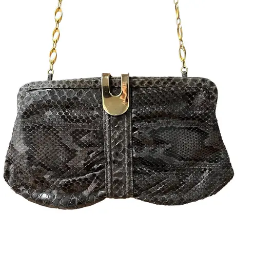Florence Leather school Vintage Rare and unique, Snakeskin Bag/Clutch