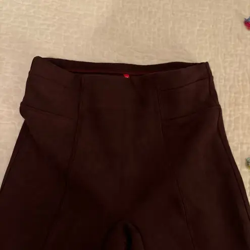 Spanx  High Waist Faux Suede Leggings Merlot Burgundy Small