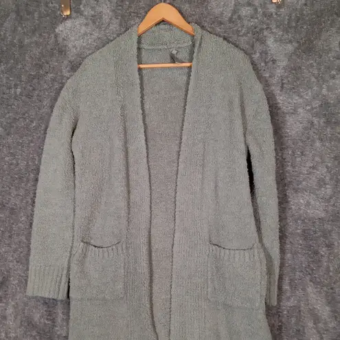SKIMS Warm Boucle Yarn Cozy Soft Long Robe In Smoke Color Womens S/M