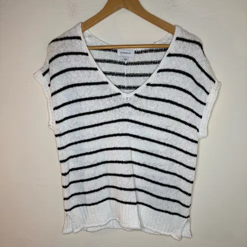 Evereve Stevie Pullover Black White Knit Size Small
