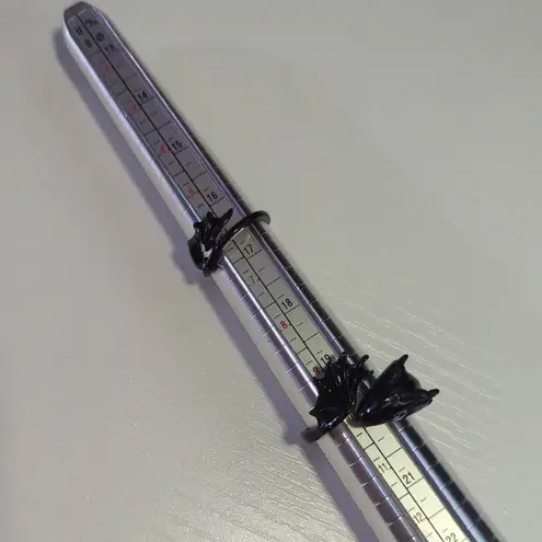 Dragon Rings Sizes 6 & 10 Black Shiny Lot of 2 Open Unisex Gothic Mystical