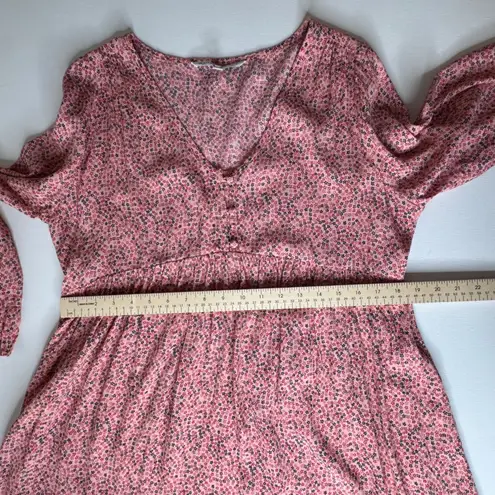 The Nines by Hatch Maternity Floral Mini Dress Medium Pink Lightweight Cottage Size undefined