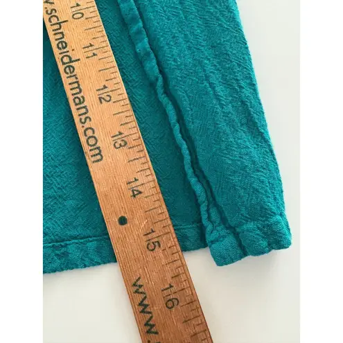 Oh My Gauze Kate Pants Size 2 Large XL Green Teal Slit Legs Wide Leg Lagenlook *