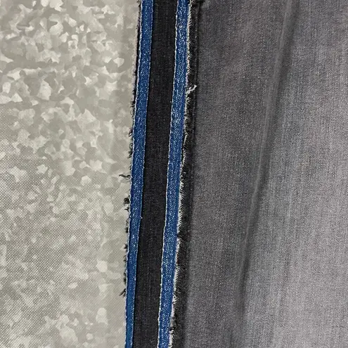 Long Tall Sally Gray Wash Black Glitter Stripe Jeans