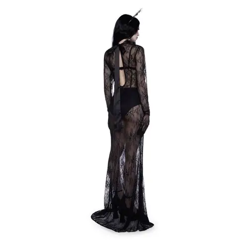NWT Dolls Kill Unholy Majesty Masque Maxi Dress Set black sz M Size M