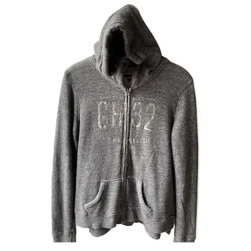 Gilly Hicks  Gray Zip Up Hoodie Women Size Medium Long Sleeve Sweatshirt