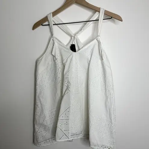 Hatch Collection Ella Eyelet Swing Style Blouse White Maternity Womens Medium Size undefined