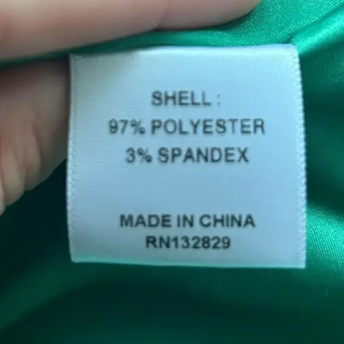 Majorelle Revolve Laurena Mini Dress in Green Satin Size Medium Homecoming