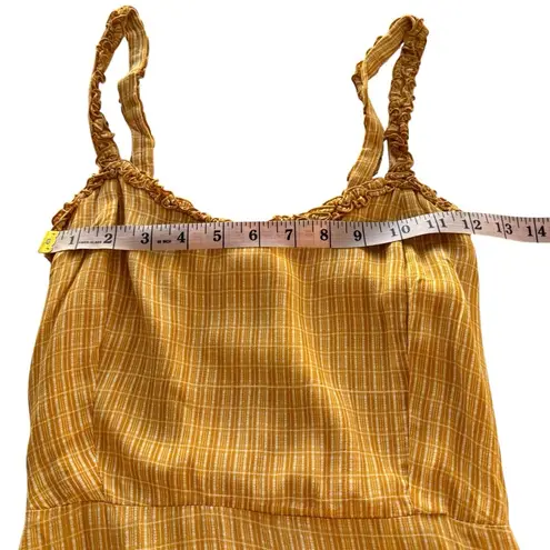 Faithfull the Brand Noemie MIDI Dress Yellow Striped Ruffle Tank Revolve US 6