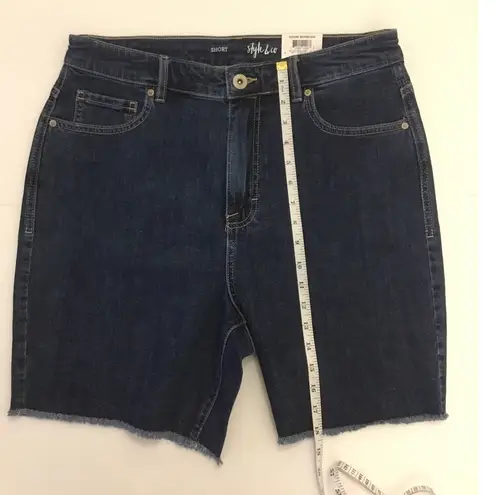 Style & Co . Denim Raw-Hem Bermuda Shorts  Sz 12