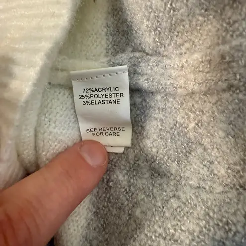 Moral Fiber striped fuzzy sweater women’s medium NWT