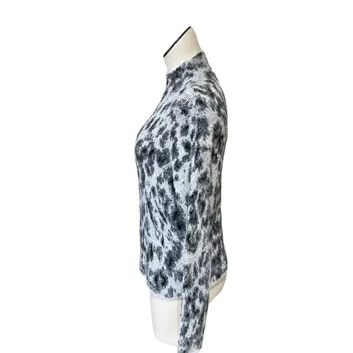 Philosophy NWT  Fuzzy Animal Print Mock Neck Sweater Small