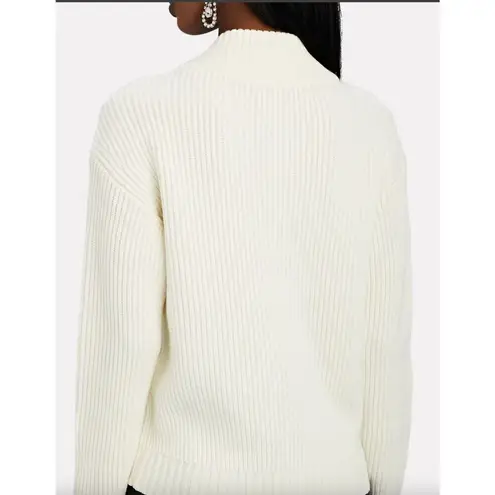 Proenza Schouler WHITE LABEL Cut-Out Wool Rib Ivory Sweater Size Large