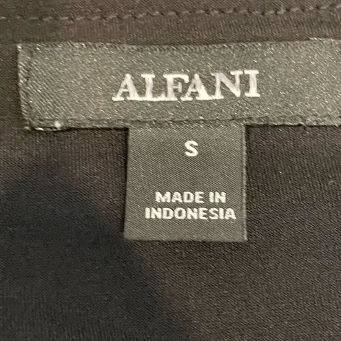 Alfani Black White Classic Striped Illusion Sleeve Pullover Blouse Size S