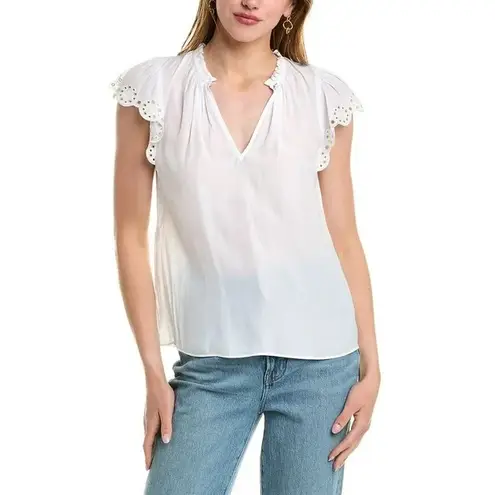 Ramy Brook Women’s Hermine Top Short Sleeve White