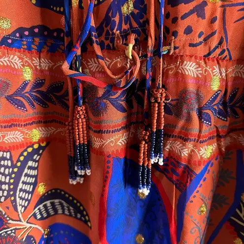 Farm Rio Wild Jungle Brown Midi Dress Size Medium