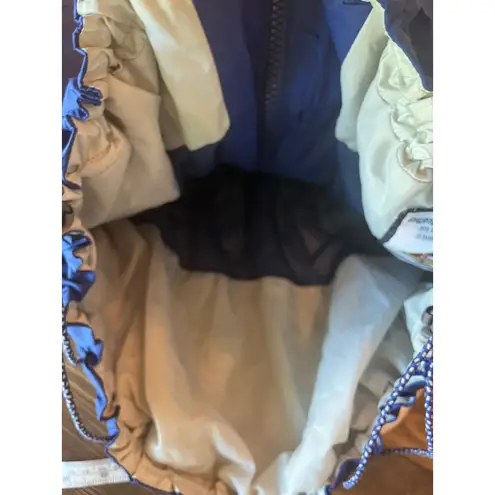 VTG LL BEAN FULL ZIP NYLON RAIN JACKET COAT WOMEN XL HIKING OUTDOOR LIGHTWEIGHT Blue