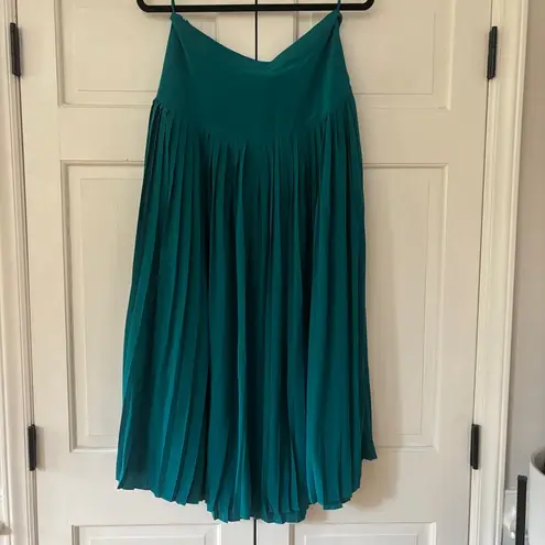 Ulla Johnson NEW Ella Midi Skirt Jade Pleated Size 10 Gem Tone Jewel Bright