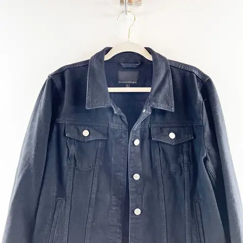 Banana Republic  Long Sleeve Button Front Classic Denim Jacket Washed Black XL