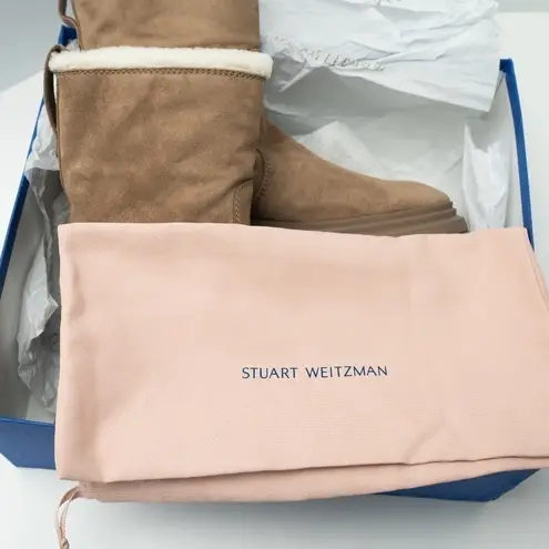 Stuart Weitzman  Bedford Shearling Lined Suede Booties