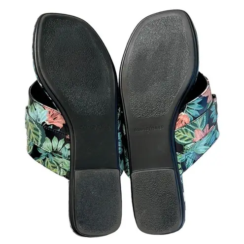 EUC Donald J. Pliner Leather Kent Sandals Tropical Floral Size 11
