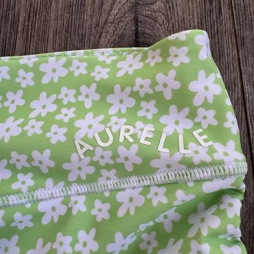 Aurelle High Rise Bright Green Floral Shorts