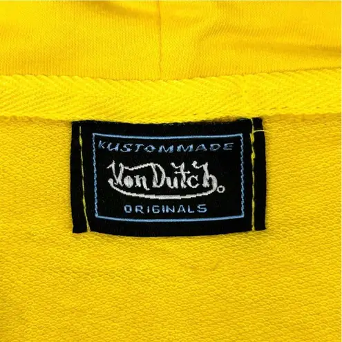 Von Dutch  Purple Logo Yellow Full-Zip Hoodie