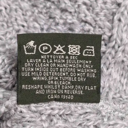 NWT Aran Sweater Market Gray Cable Knit Turtleneck Merino Irish Sweater Size S