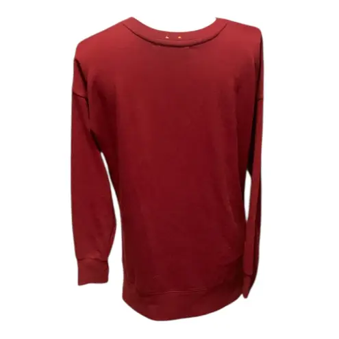 Ellen Tracy Women's Holiday "Jolly Season" Crew Tunic Sweatshirt Red