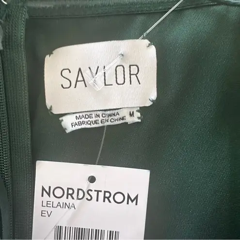 Saylor Lelaina Strapless Feather Trim Jumpsuit Size M Holiday Festive NWT