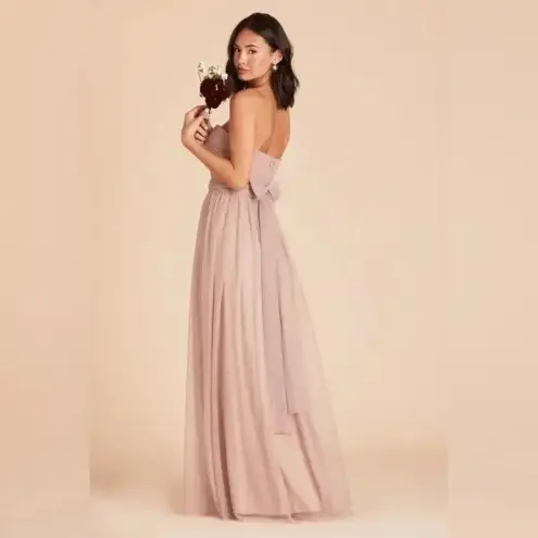 Birdy Grey  Christina Convertible Bridesmaid Dress in Tulle Sandy Taupe S NWT
