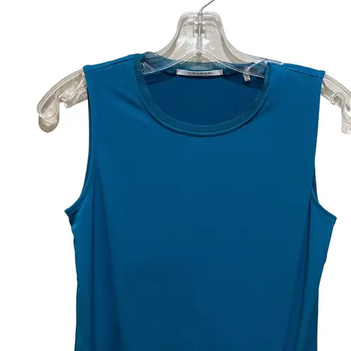 Tahari Sleeveless Shell Tank Top Blouse Blue Size XS