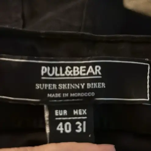Pull & Bear Limited Edition Super Skinny Biker Jeans EU 40 NWT Black Size undefined