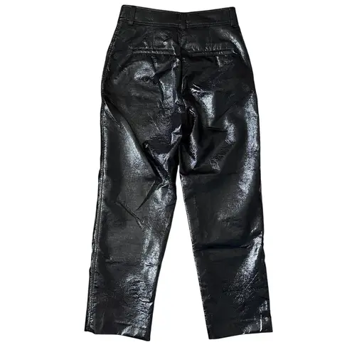 Babaton Aritzia Mid Rise Vegan Leather Command Cropped Pant Black Size 2