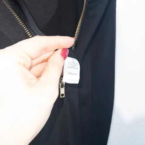 Alexia Admor Black Split Neck Shealth Midi Dress Size XS