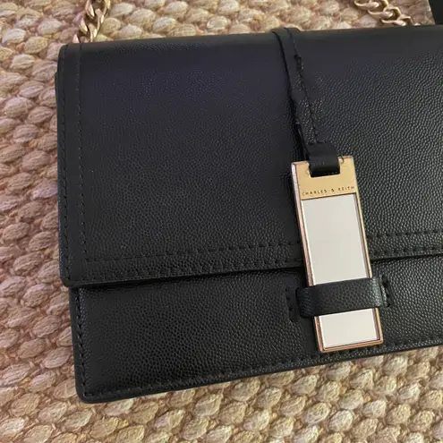 Charles and Keith  Black Crossbody Purse