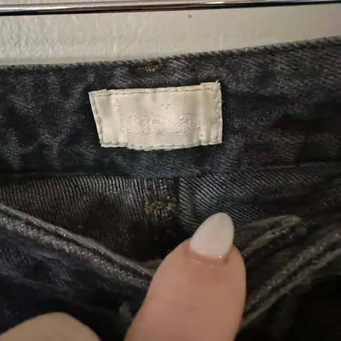 Luella Black/Gray Wash Flare Leg Jeans Size 38 Y2K Black