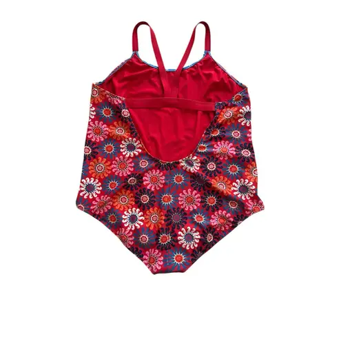 Farm Rio Adidas x Red Blue Floral One-Piece Swimsuit Plus Size 4X NWT Athletic