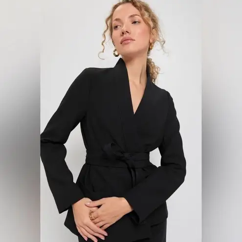 Tuckernuck Gracie Black Wrap Blazer Sizs xs NWT work office career collegiate