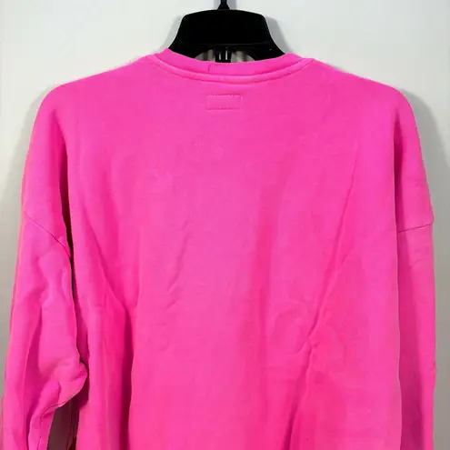 Mother The Drop Sweatshirt Mind Your Mother Pink Large NWT Cotton Abstract