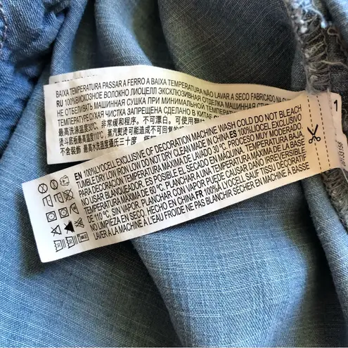 Life in Progress Denim Chambray Lyocell Tank Mini Dress Casual Sleeveless summer